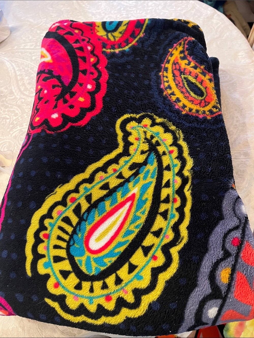 Vera Bradley Twilight Paisley Pattern Throw 50x80